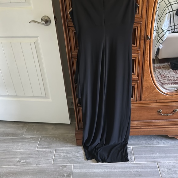 Alex Evenings black gold ruched maxi dress 4P NWOT - Picture 8 of 12
